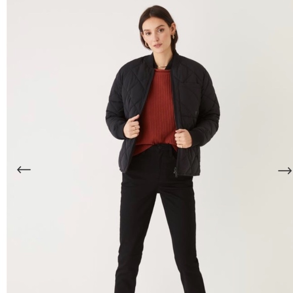 Frank and oak Skyline Reversible Bomber in Black - Picture 1 of 3